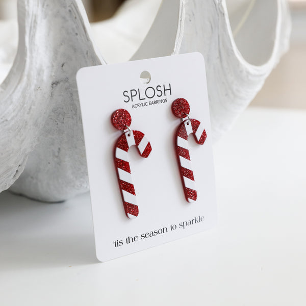 SPLOSH - Christmas Candy Cane Earrings
