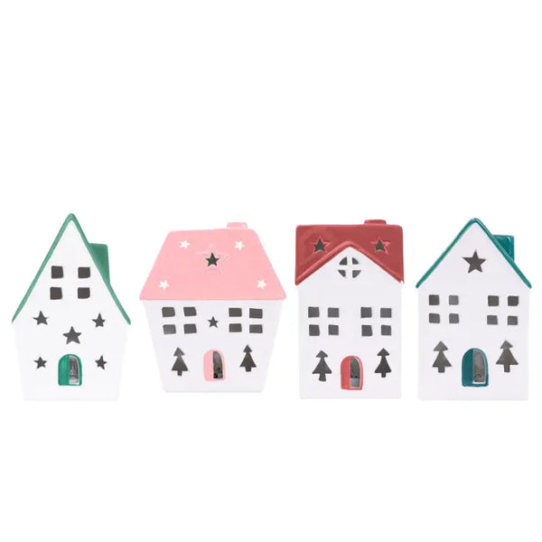 SPLOSH - CHRISTMAS RED LIGHT UP CERAMIC HOUSE