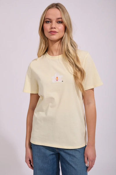 HUFFER CLASSIC TEE 170/DAISY CHAIN - BUTTER