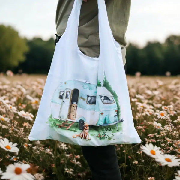 SPLOSH - CARAVAN FOLDABLE SHOPPING BAG - BLUE