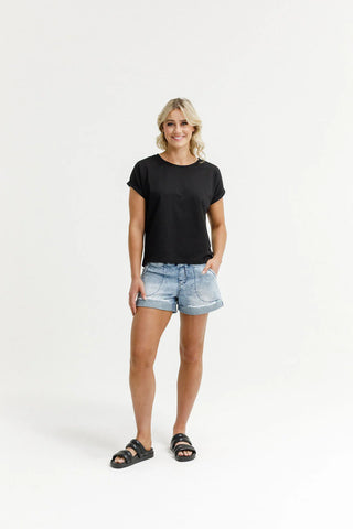 Homelee  JACKIE TEE - BLACK