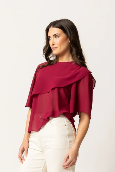 SEEKING LOLA - DRIFTER BLOUSE - CRANBERRY
