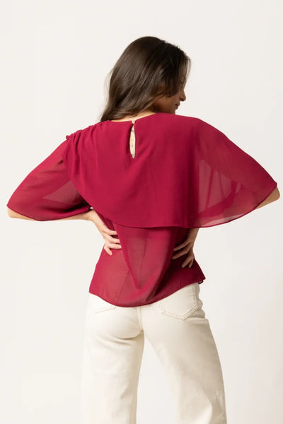 SEEKING LOLA - DRIFTER BLOUSE - CRANBERRY