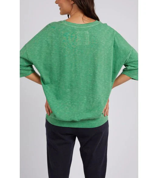 ELM FUNDAMENTAL MAZIE V NECK SWEAT - GREENBRIAR