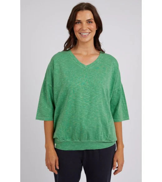 ELM FUNDAMENTAL MAZIE V NECK SWEAT - GREENBRIAR