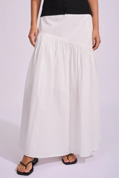 AAE - ESSENTIAL ASYM MAXI SKIRT - WHITE