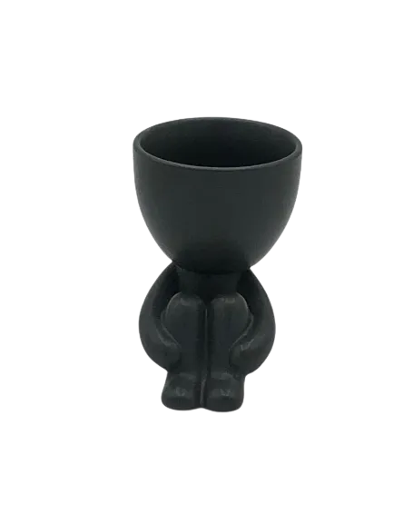 Quiet Ceramic Egghead Planter - Black