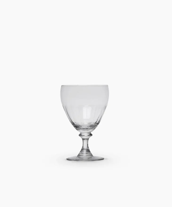 French Country  - Melon Cut Brandy Glass - Clear - set of 2