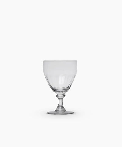 French Country  - Melon Cut Brandy Glass - Clear - set of 2