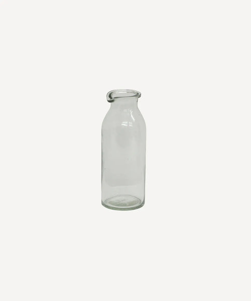 Clear Bottle Vase - Short