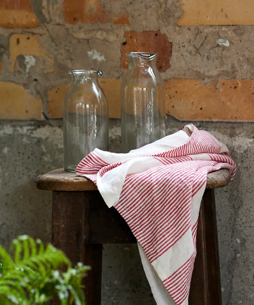 Clear Bottle Vase - Short