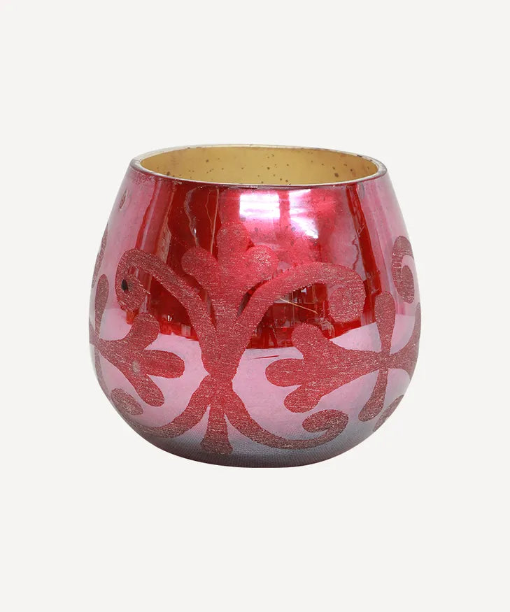 Red Etched Votive Large