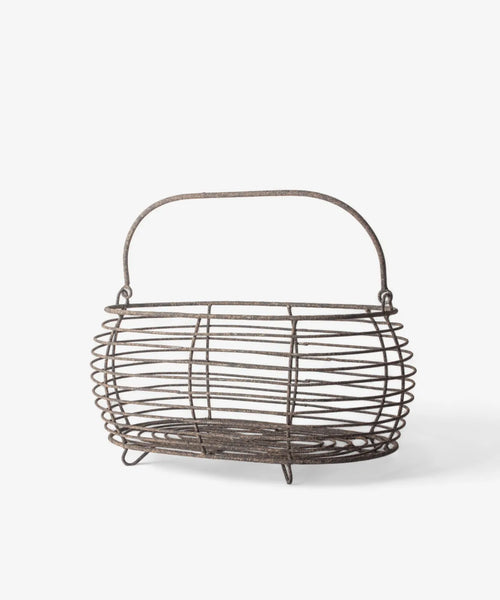 French Country - WIRE OVAL EGG BASKET