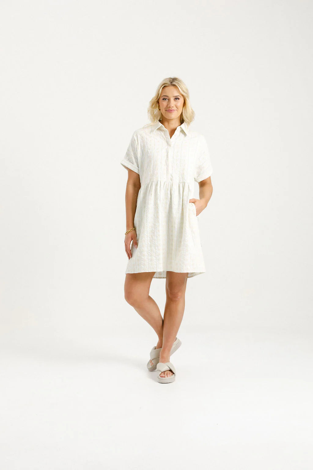 Homelee LOLO DRESS - CREAM DAISIES