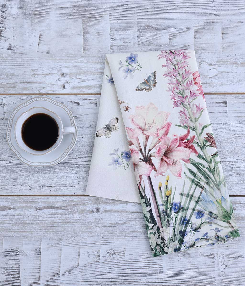 MM Linen FLEUR Tea Towel