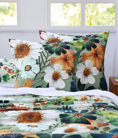 MM Linen - FLOWERFIELD EURO PILLOWCASE SET