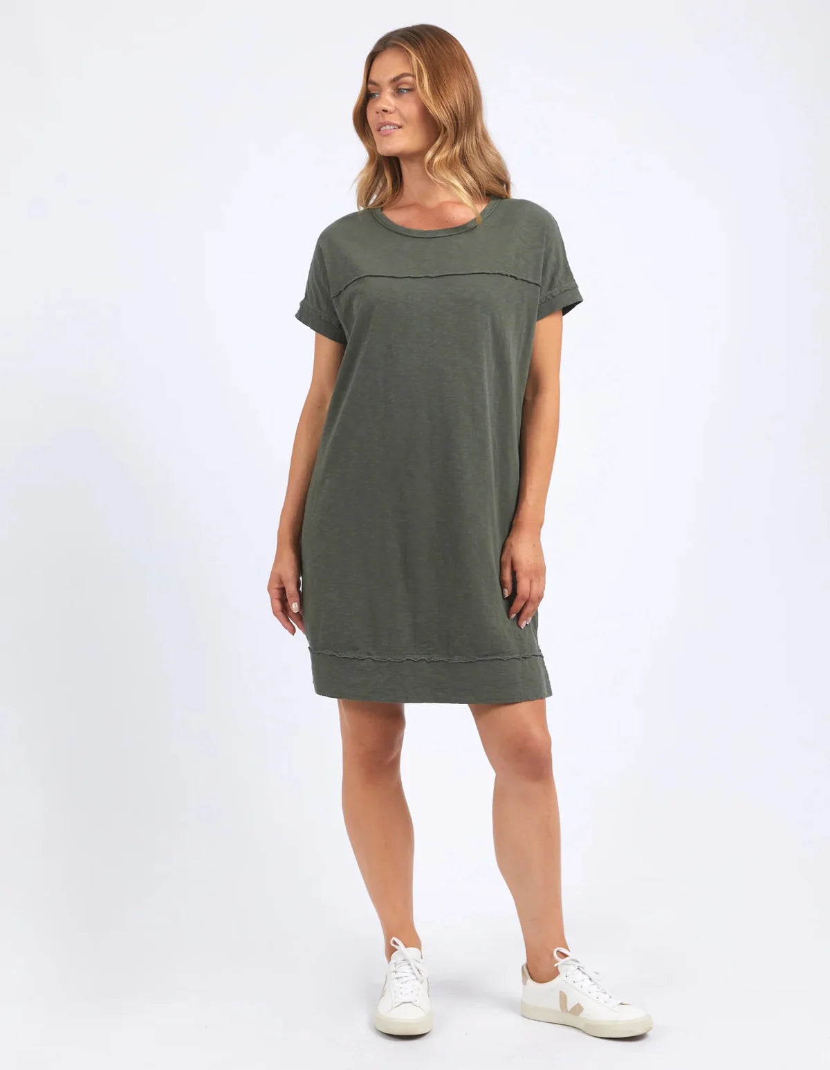 Foxwood - ALLISON TEE DRESS - KHAKI