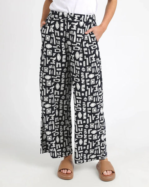 Foxwood - ETCHED GEO PANT - NAVY