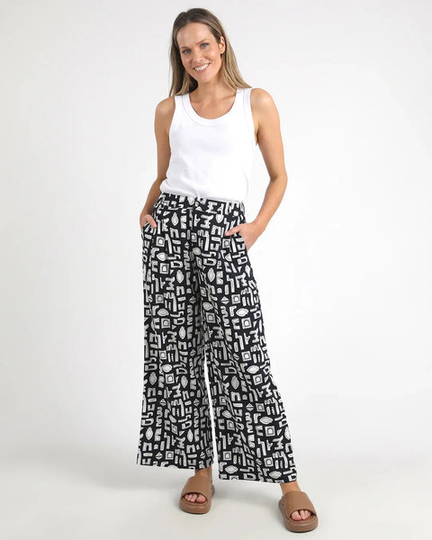 Foxwood - ETCHED GEO PANT - NAVY