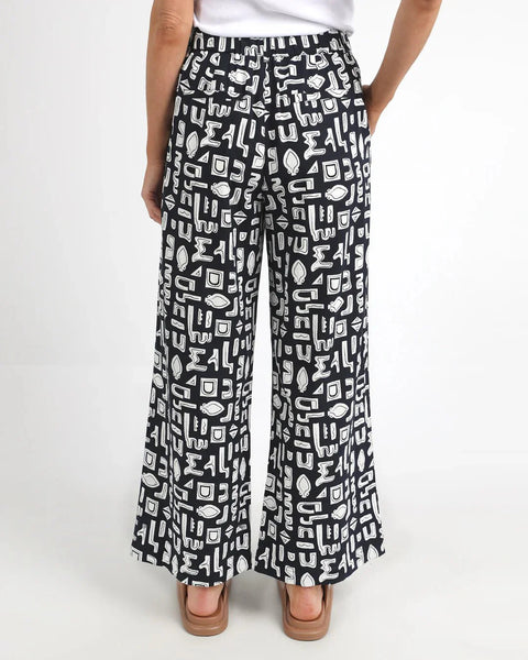 Foxwood - ETCHED GEO PANT - NAVY