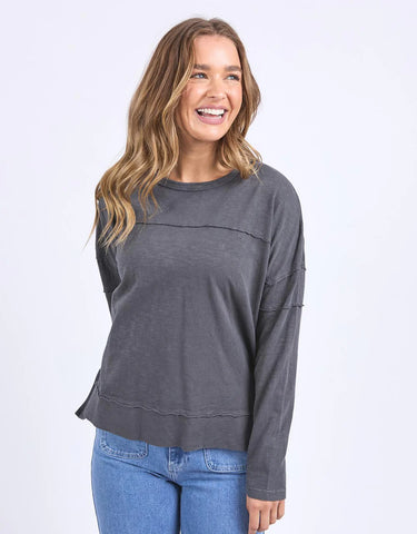 Foxwood - JAYNE THROW ON TOP - CHARCOAL