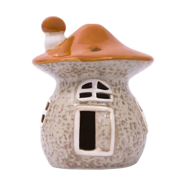 SPLOSH - WHIMSICAL GARDEN CERAMIC MEADOW MUSHROOM LIGHT UP HOUSE