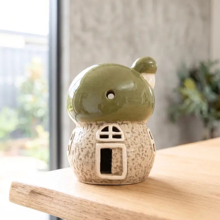 SPLOSH - WHIMSICAL GARDEN CERAMIC MOONDROP MUSHROOM LIGHT UP HOUSE