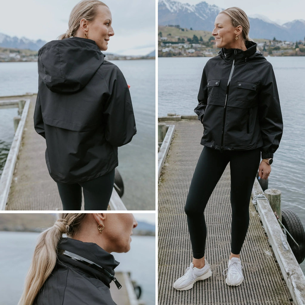 MOKE - MAGGIE - WOMEN'S RAIN JACKET - BLACK