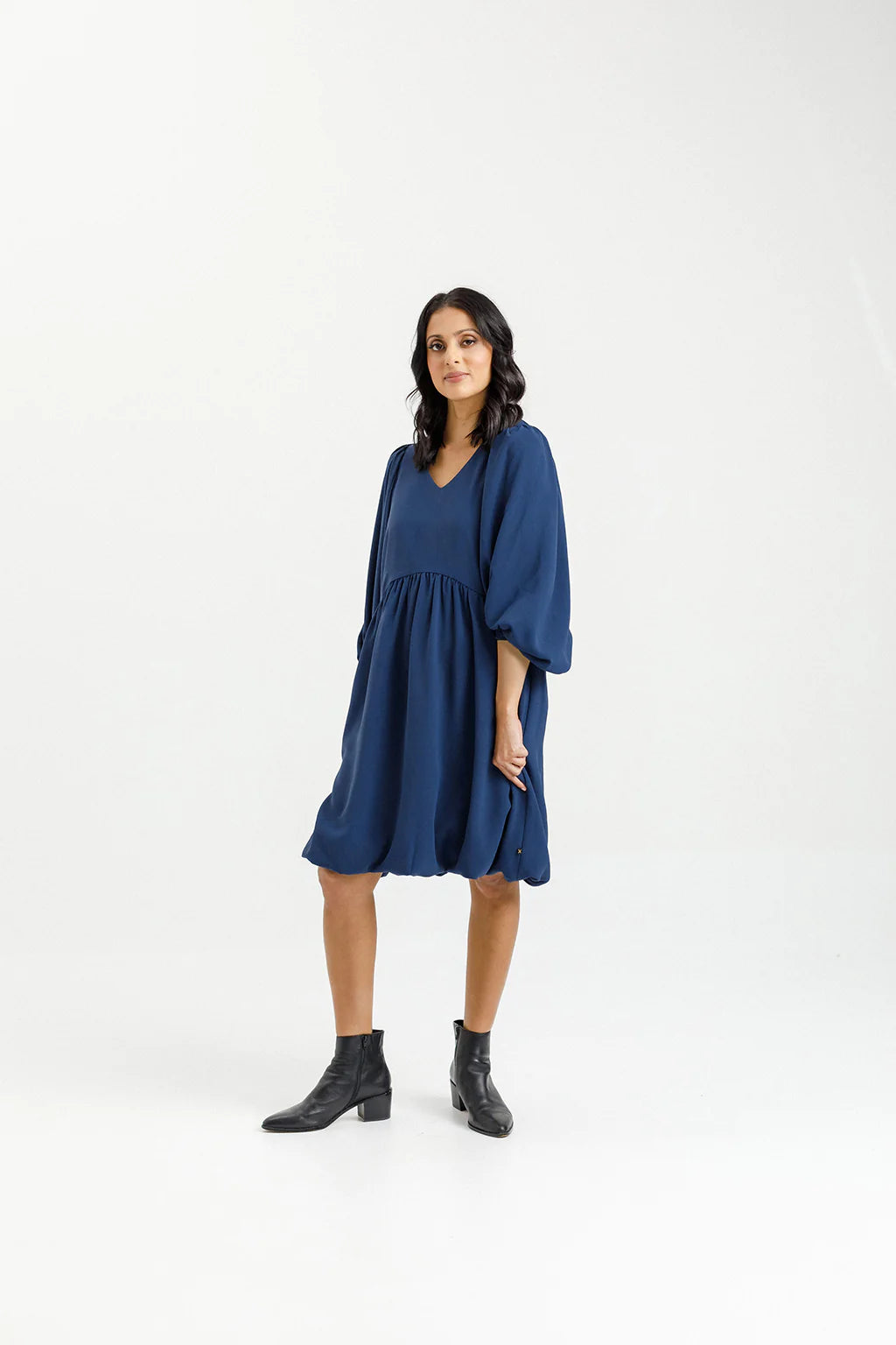 Home Lee  - MOLLY DRESS - INDIGO BLUE