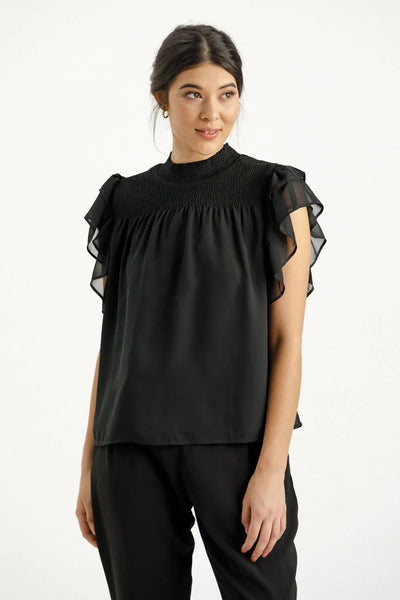 home-lee - CHARLIE TOP - BLACK