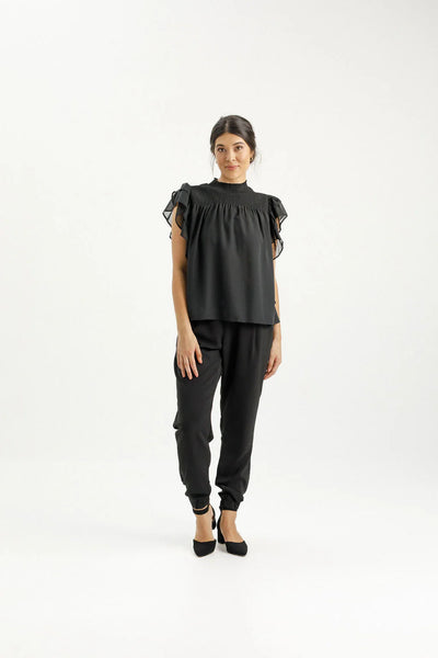 home-lee - CHARLIE TOP - BLACK