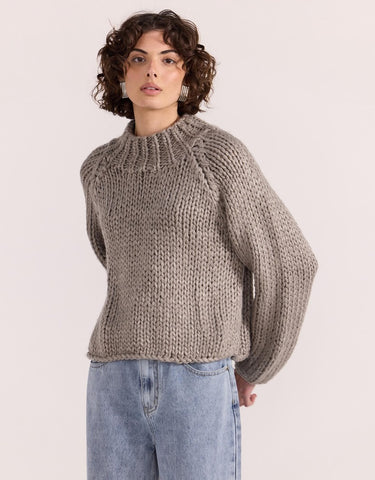 STAPLE THE LABEL - MONTE CHUNKY JUMPER - CHARCOAL