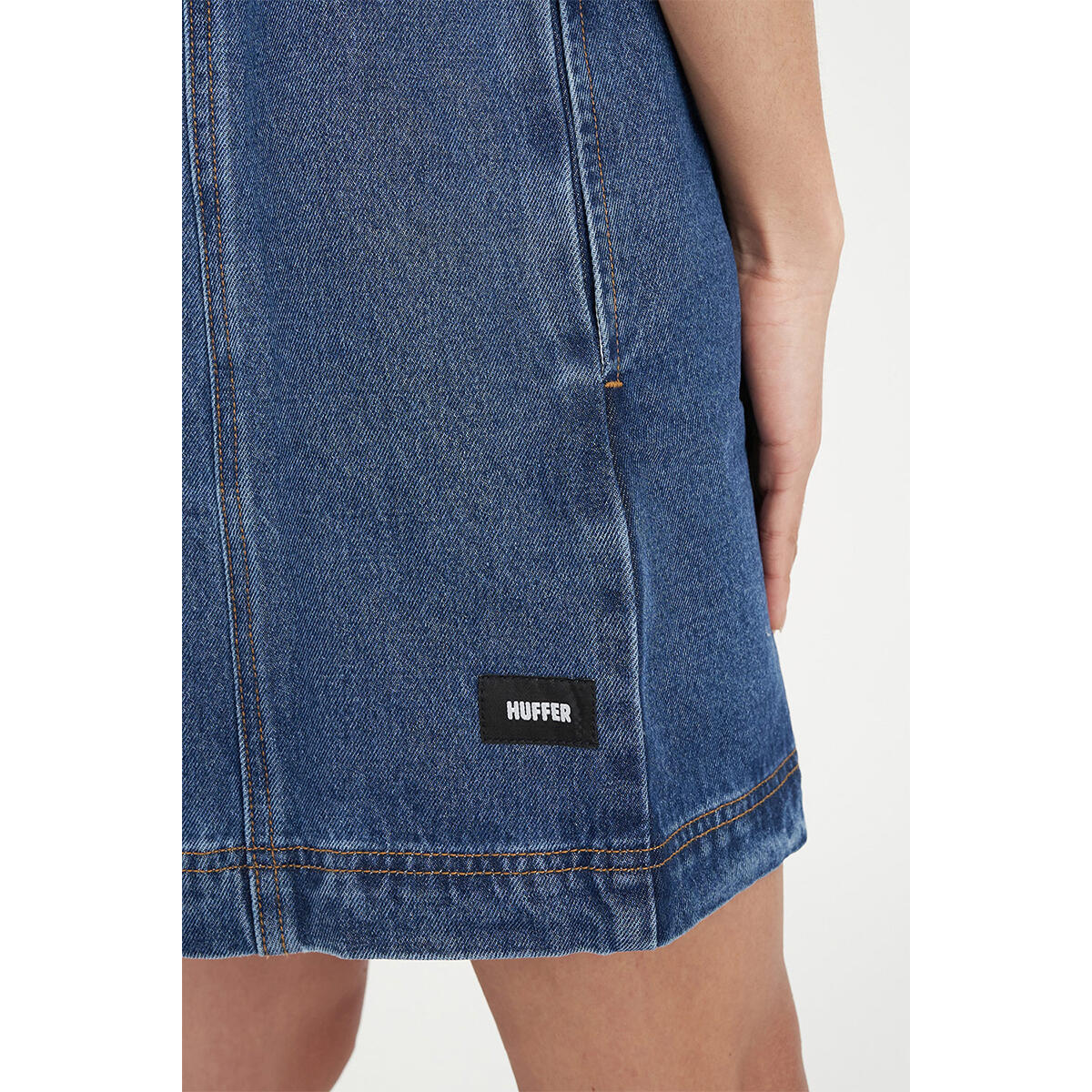 HUFFER - DENIM S/S SHIRT DRESS - RODEO BLUE