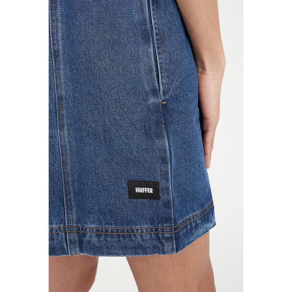 HUFFER - DENIM S/S SHIRT DRESS - RODEO BLUE