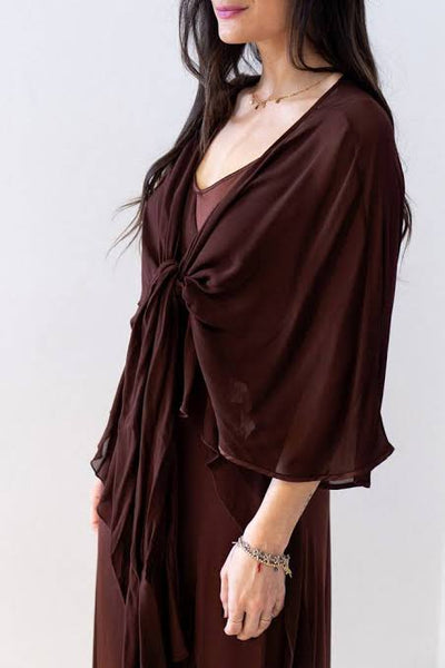 DIXIE - BEAUTIFUL WRAP TOP - BLACK