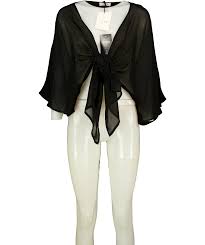DIXIE - BEAUTIFUL WRAP TOP - BLACK