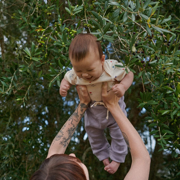 Nature Baby - Cotton Short Sleeve Bodysuit - DELPHINE PRINT