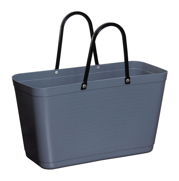 Large Pigeon Blue  Hinza Bag - Green Plastic
