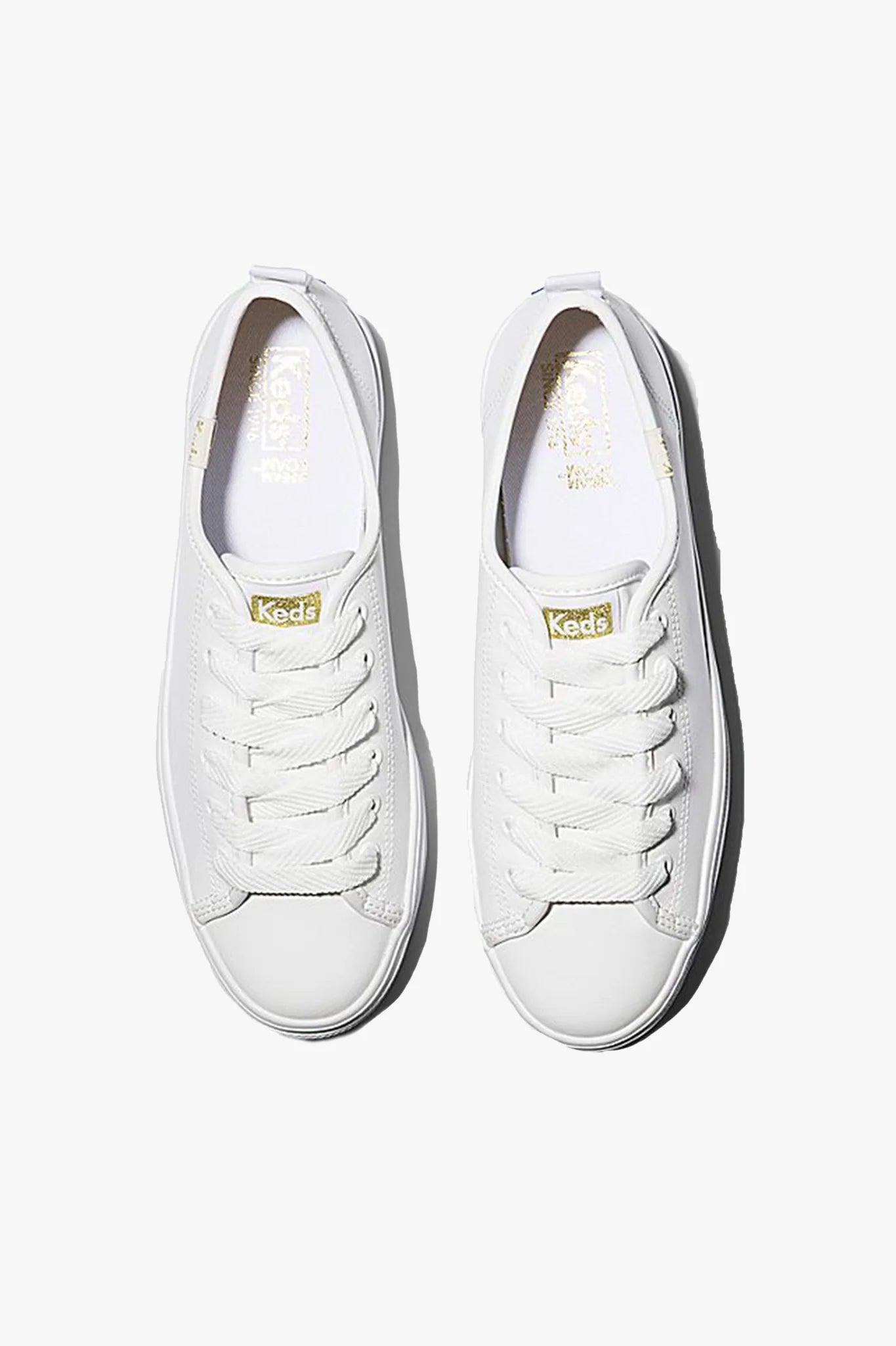 KEDS - TRIPLE UP LEATHER SNEAKERS - WHITE