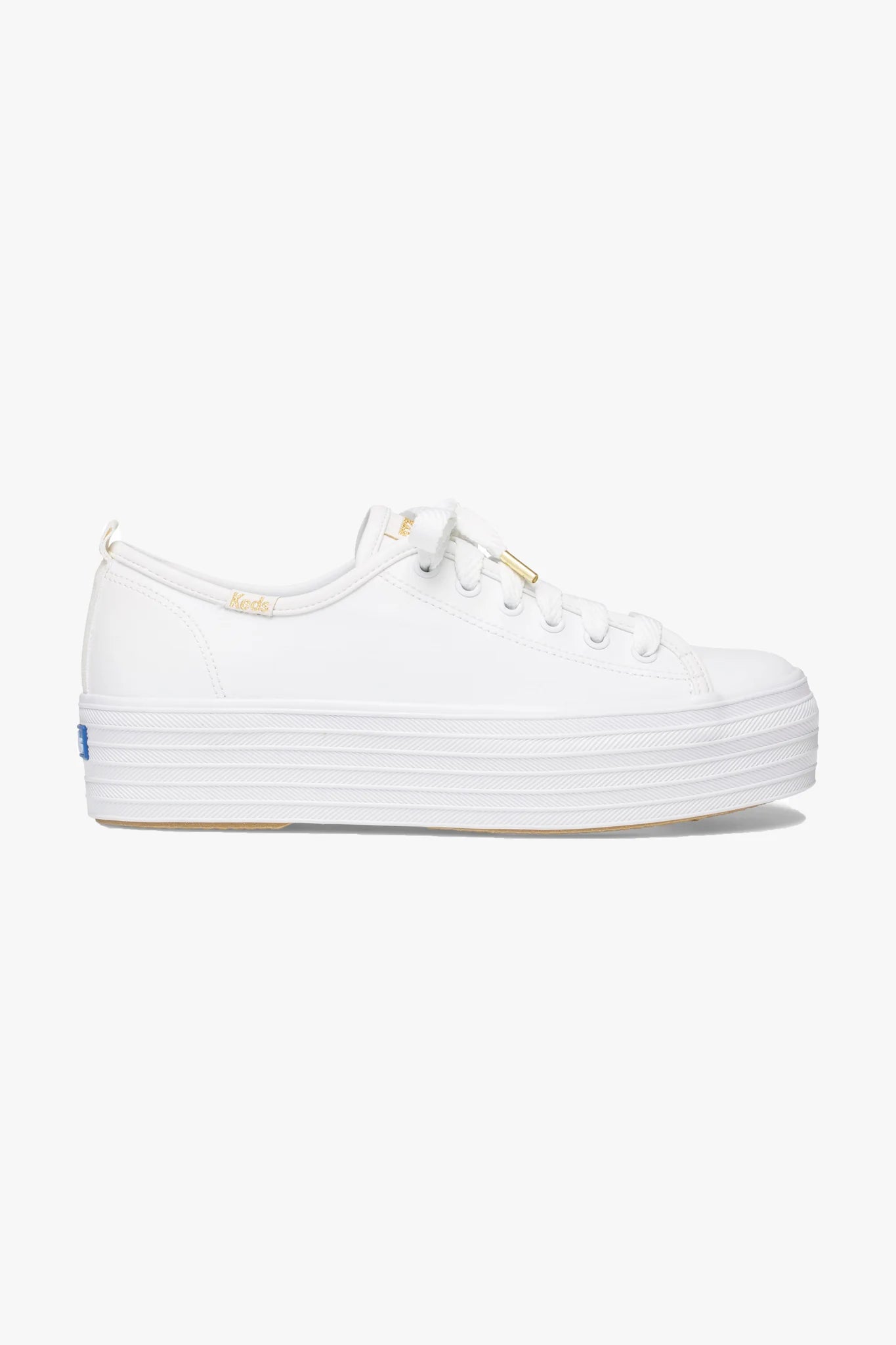 KEDS - TRIPLE UP LEATHER SNEAKERS - WHITE