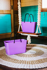 Small PURPLE Hinza Bag - Green Plastic