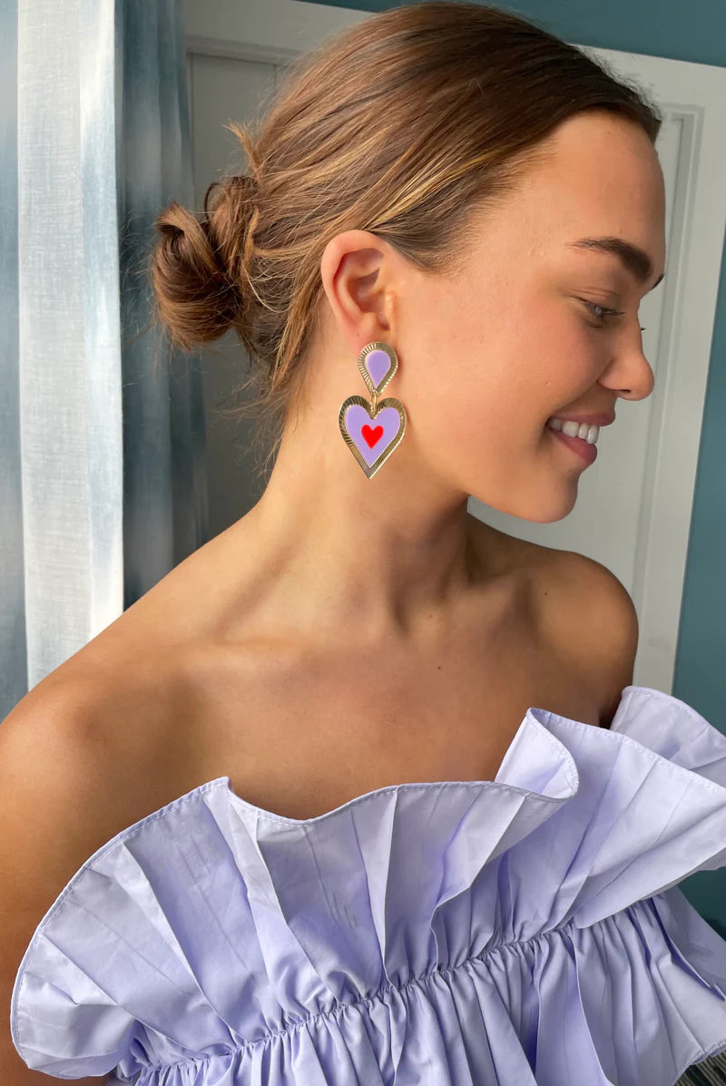 LOVER LOVER FREINA SINGLE DROP - LILAC/NEON RED