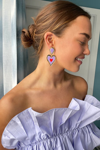 LOVER LOVER FREINA SINGLE DROP - LILAC/NEON RED