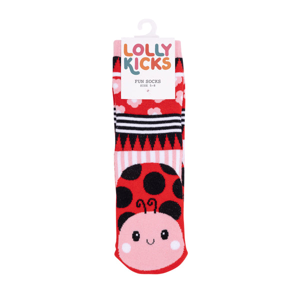 Splosh Lolly Kicks Ladybug Socks