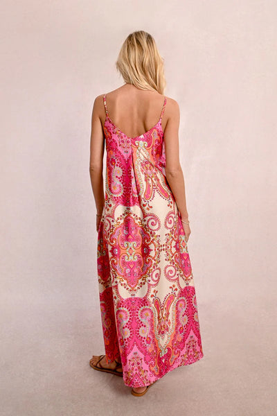 MOLLY BRAKEN - LADIES WOVEN DRESS - PINK DAPHNE