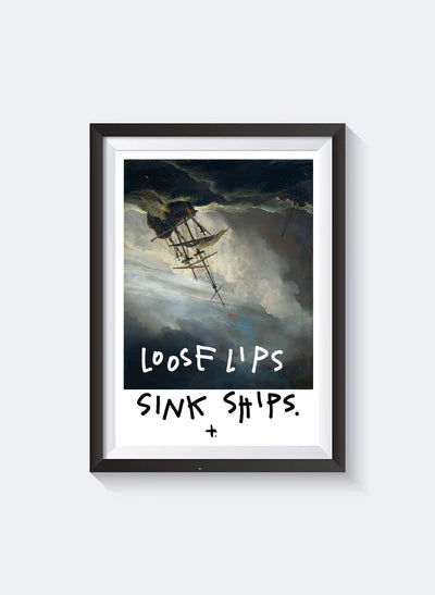 FEDERATION - PRINT - LOOSE LIPS PRINT - BLACK