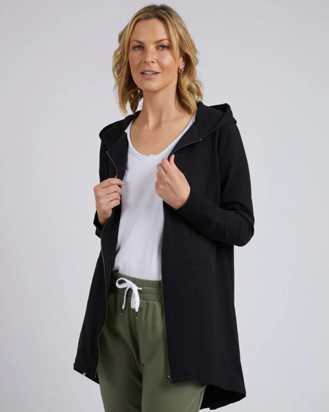 ELM  - MARA ZIP HOODIE - BLACK