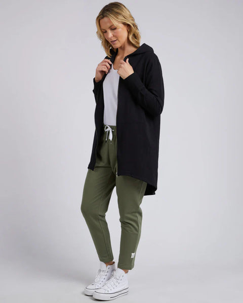 ELM  - MARA ZIP HOODIE - BLACK
