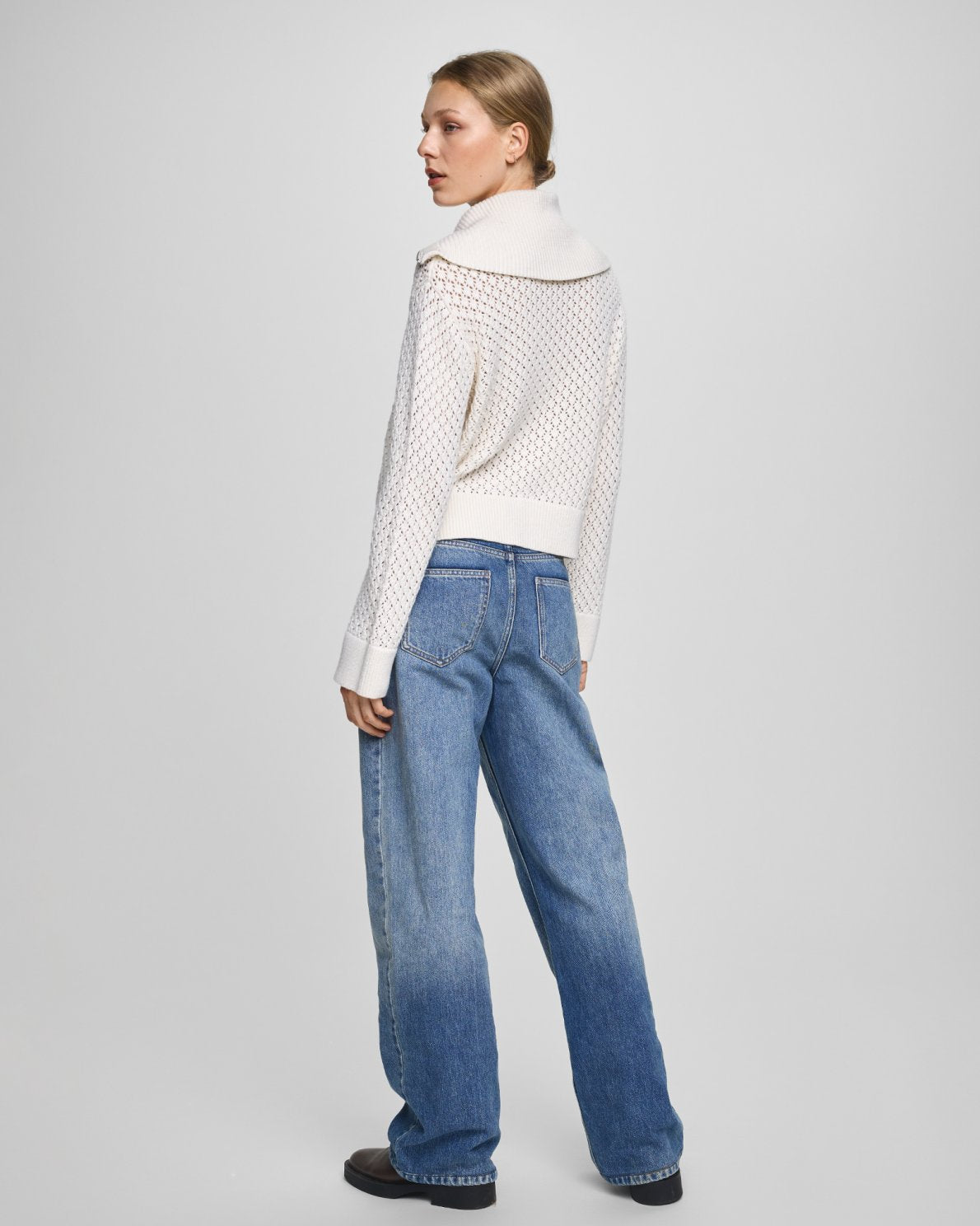 MSCH - BINE LUI RELAXED LONG JEANS - MID BLUE WASH