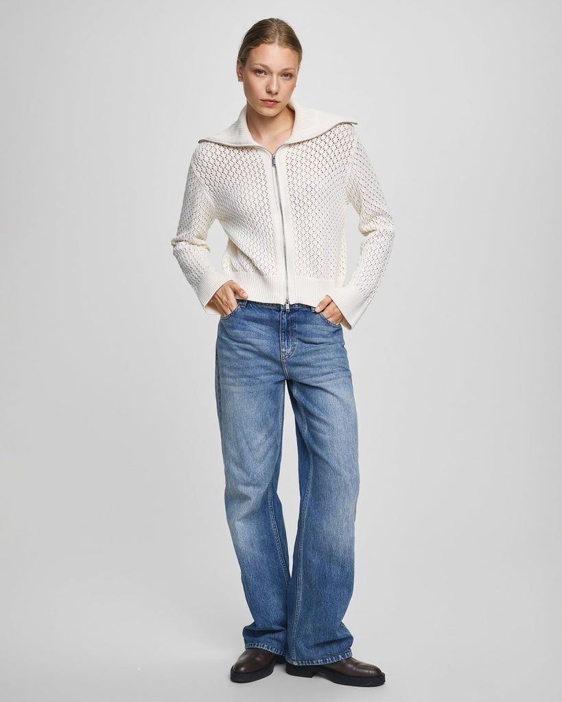 MSCH - BINE LUI RELAXED LONG JEANS - MID BLUE WASH